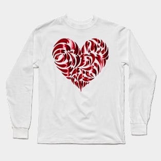 Big Heart made from Smaller abstract hearts design Long Sleeve T-Shirt